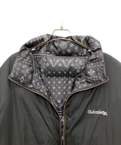 SUBCIETY（サブサエティ）SUBCIETY (サブサエティ) リバーシブル中綿ジャケット ブラック×ホワイト サイズ:記載なしの古着・服飾アイテム