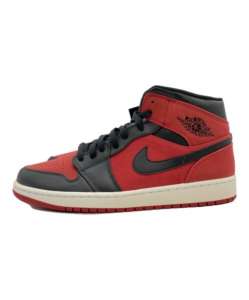 NIKE（ナイキ）NIKE (ナイキ) AIR JORDAN1 MID レッド×ブラック サイズ:SIZE 30cm 未使用品の古着・服飾アイテム