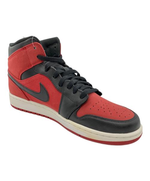 NIKE（ナイキ）NIKE (ナイキ) AIR JORDAN1 MID レッド×ブラック サイズ:SIZE 30cm 未使用品の古着・服飾アイテム