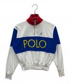 POLO RALPH LAURENポロ・ラルフローレン）の古着「LOGO TERRY QUARTER-ZIP PULLOVER」｜ホワイト