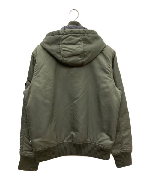 ALPHA（アルファ）ALPHA (アルファ) フーデットリブジャケット カーキ サイズ:XLの古着・服飾アイテム