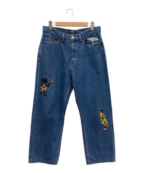 X-LARGE（エクストララージ）X-LARGE (エクストララージ) ワッペンデニムパンツ インディゴ サイズ:34の古着・服飾アイテム