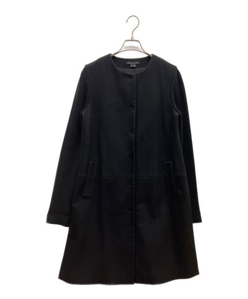 theory（セオリー）theory (セオリー) ノーカラーコート ブラック サイズ:Sの古着・服飾アイテム