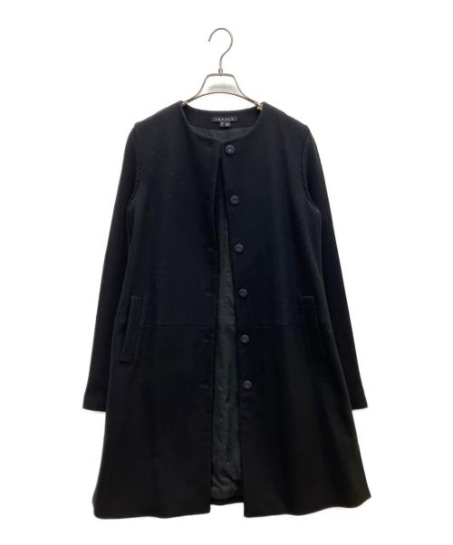 theory（セオリー）theory (セオリー) ノーカラーコート ブラック サイズ:Sの古着・服飾アイテム