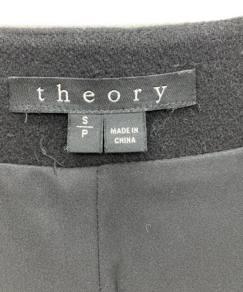 theory（セオリー）theory (セオリー) ノーカラーコート ブラック サイズ:Sの古着・服飾アイテム