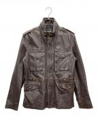 AVIREXアヴィレックス）の古着「レザージャケット」｜ブラック