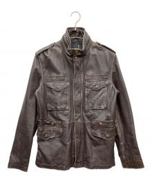 AVIREX（アヴィレックス）の古着「レザージャケット」｜ブラック