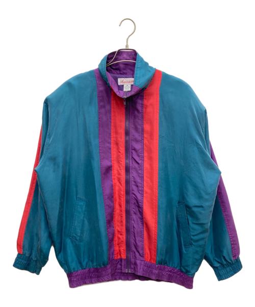 SUPERSILK（スーパーシルク）SUPERSILK (スーパーシルク) シルクジャケット ネイビー×パープル サイズ:SIZE Mの古着・服飾アイテム