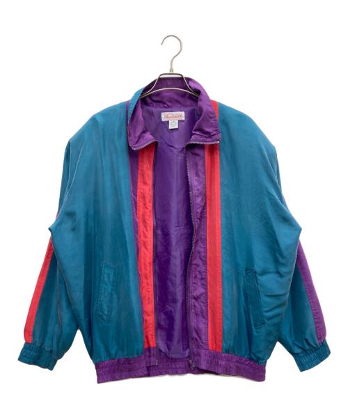 SUPERSILK（スーパーシルク）SUPERSILK (スーパーシルク) シルクジャケット ネイビー×パープル サイズ:SIZE Mの古着・服飾アイテム