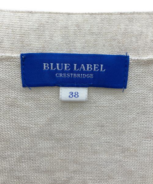 BLUE LABEL CRESTBRIDGE（ブルーレーベルクレストブリッジ）BLUE LABEL CRESTBRIDGE (ブルーレーベルクレストブリッジ) プリーツ切替ロングカーディガン ベージュ サイズ:38の古着・服飾アイテム