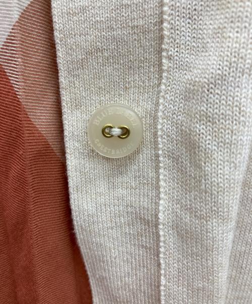 BLUE LABEL CRESTBRIDGE（ブルーレーベルクレストブリッジ）BLUE LABEL CRESTBRIDGE (ブルーレーベルクレストブリッジ) プリーツ切替ロングカーディガン ベージュ サイズ:38の古着・服飾アイテム