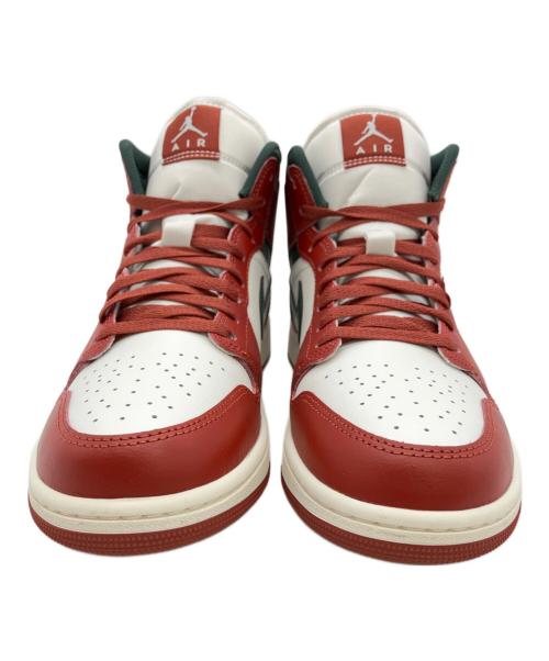 NIKE（ナイキ）NIKE (ナイキ) AIR JORDAN 1 MID レッド×ホワイト サイズ:28cmの古着・服飾アイテム
