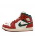 NIKE (ナイキ) AIR JORDAN 1 MID レッド×ホワイト サイズ:28cm：10000円