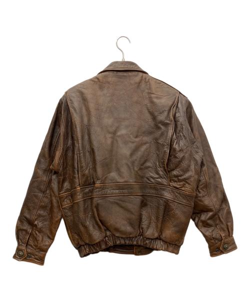 HARLEY-DAVIDSON（ハーレーダビッドソン）HARLEY-DAVIDSON (ハーレーダビッドソン) レザーフライトジャケット ブラウン サイズ:40の古着・服飾アイテム