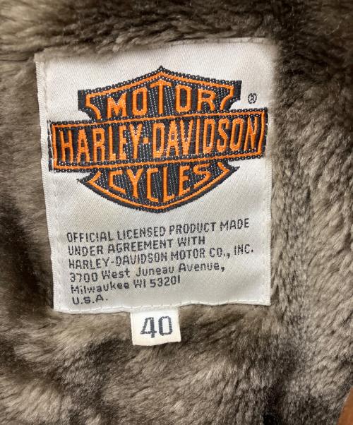 HARLEY-DAVIDSON（ハーレーダビッドソン）HARLEY-DAVIDSON (ハーレーダビッドソン) レザーフライトジャケット ブラウン サイズ:40の古着・服飾アイテム