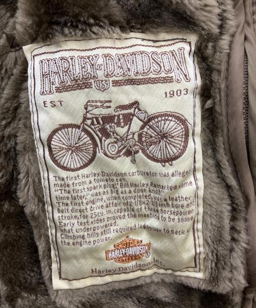 HARLEY-DAVIDSON（ハーレーダビッドソン）HARLEY-DAVIDSON (ハーレーダビッドソン) レザーフライトジャケット ブラウン サイズ:40の古着・服飾アイテム