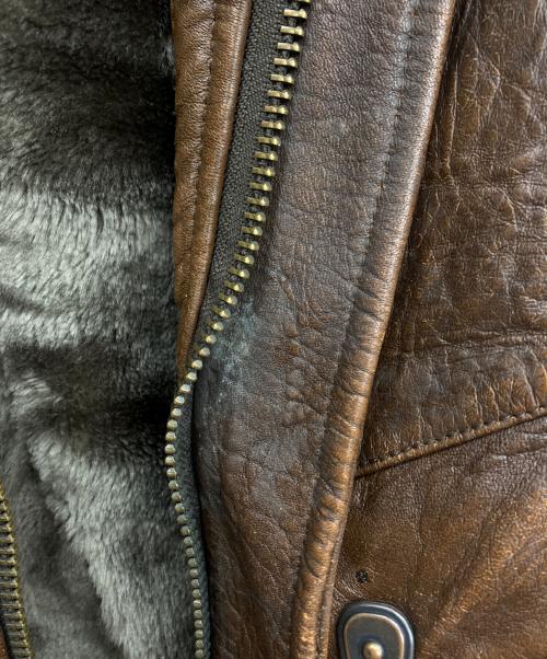 HARLEY-DAVIDSON（ハーレーダビッドソン）HARLEY-DAVIDSON (ハーレーダビッドソン) レザーフライトジャケット ブラウン サイズ:40の古着・服飾アイテム