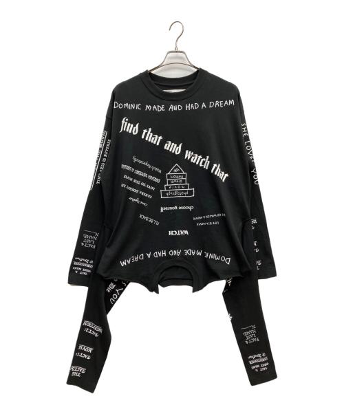 DAIRIKU（ダイリク）DAIRIKU (ダイリク) Upside down Long Sleeve Tee ブラック サイズ:Mの古着・服飾アイテム