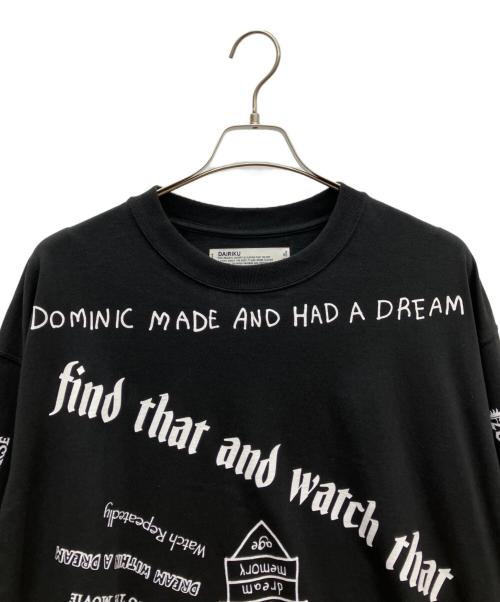 DAIRIKU（ダイリク）DAIRIKU (ダイリク) Upside down Long Sleeve Tee ブラック サイズ:Mの古着・服飾アイテム