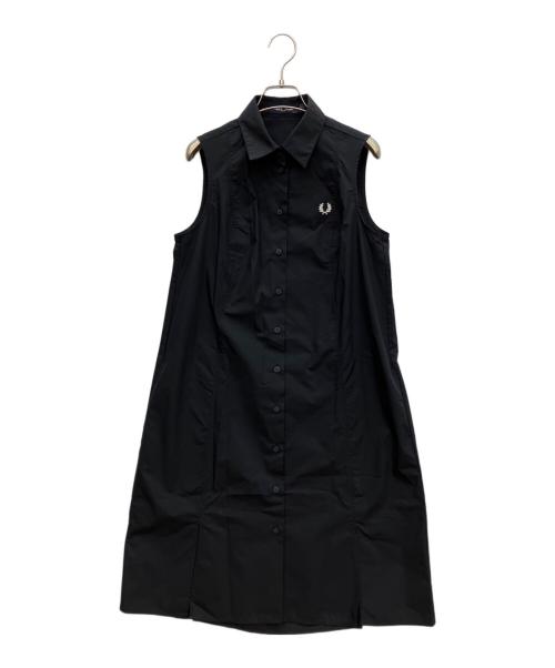 FRED PERRY（フレッドペリー）FRED PERRY (フレッドペリー) ノースリーブ・キャミソールワンピース ブラック サイズ:UK 38の古着・服飾アイテム