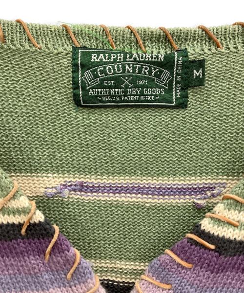 RALPH LAUREN COUNTRY（ラルフローレンカントリー）RALPH LAUREN COUNTRY (ラルフローレンカントリー) 薄手カーディガン グリーン サイズ:Mの古着・服飾アイテム