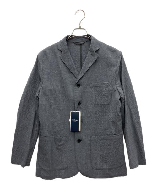 NEWYORKER（ニューヨーカー）NEWYORKER (ニューヨーカー) ウールサッカー カバーオールジャケット グレー サイズ:M 未使用品の古着・服飾アイテム