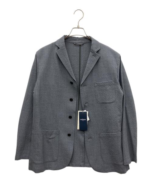 NEWYORKER（ニューヨーカー）NEWYORKER (ニューヨーカー) ウールサッカー カバーオールジャケット グレー サイズ:M 未使用品の古着・服飾アイテム