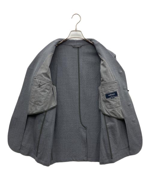 NEWYORKER（ニューヨーカー）NEWYORKER (ニューヨーカー) ウールサッカー カバーオールジャケット グレー サイズ:M 未使用品の古着・服飾アイテム