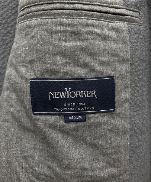 NEWYORKER（ニューヨーカー）NEWYORKER (ニューヨーカー) ウールサッカー カバーオールジャケット グレー サイズ:M 未使用品の古着・服飾アイテム