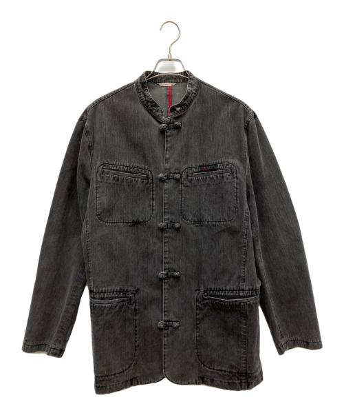 PAPAS（パパス）PAPAS (パパス) デニムチャイナジャケット グレー サイズ:LLの古着・服飾アイテム