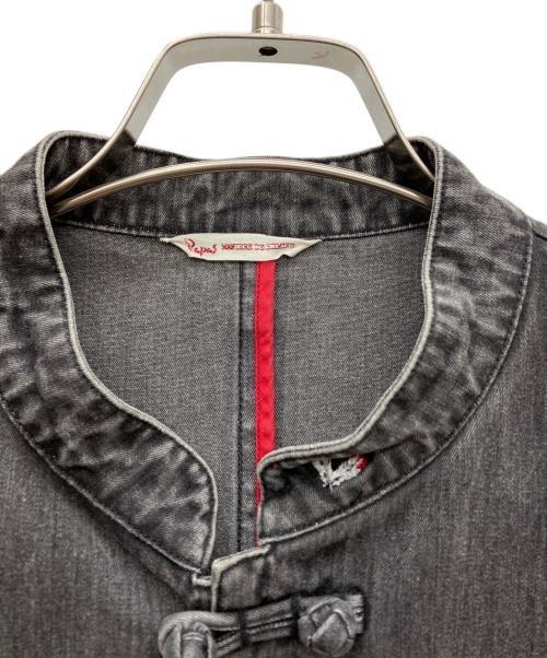 PAPAS（パパス）PAPAS (パパス) デニムチャイナジャケット グレー サイズ:LLの古着・服飾アイテム