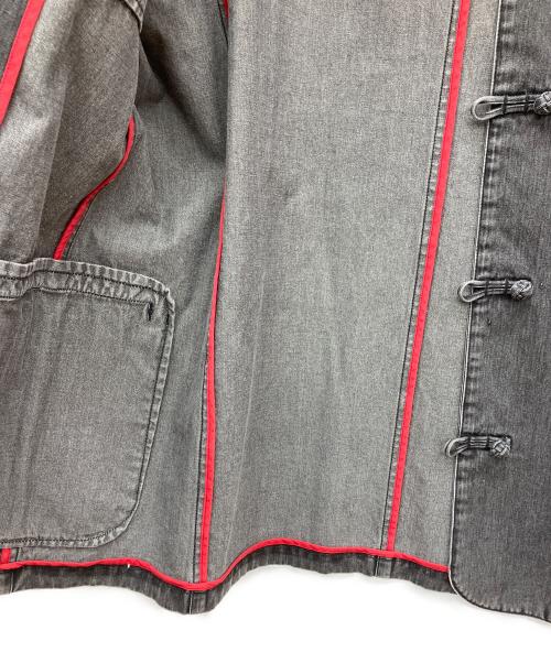 PAPAS（パパス）PAPAS (パパス) デニムチャイナジャケット グレー サイズ:LLの古着・服飾アイテム
