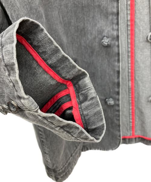 PAPAS（パパス）PAPAS (パパス) デニムチャイナジャケット グレー サイズ:LLの古着・服飾アイテム