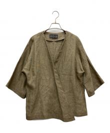 CORTANA（コルタナ）の古着「リネンベルトジャケット」｜オリーブ