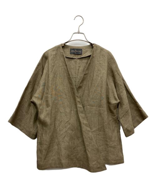 CORTANA（コルタナ）CORTANA (コルタナ) リネンベルトジャケット オリーブ サイズ:38の古着・服飾アイテム