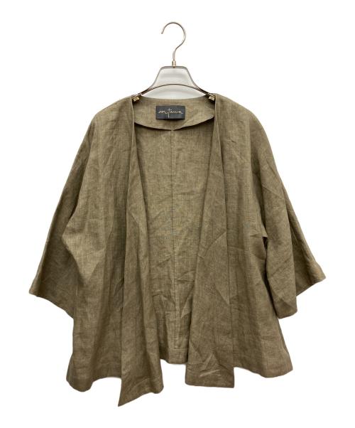 CORTANA（コルタナ）CORTANA (コルタナ) リネンベルトジャケット オリーブ サイズ:38の古着・服飾アイテム