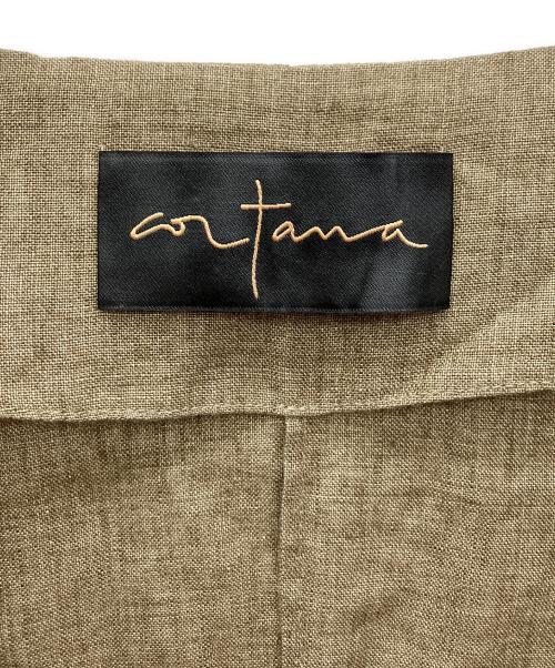 CORTANA（コルタナ）CORTANA (コルタナ) リネンベルトジャケット オリーブ サイズ:38の古着・服飾アイテム
