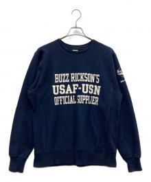 BUZZ RICKSON'S（バズリクソンズ）の古着「スウェットBUZZ RICKSON'S 30th ANNIVERSARY MODEL HORIZONTAL KNITTING HEAVY WEIGHT SWEAT SHIRTS」｜ネイビー