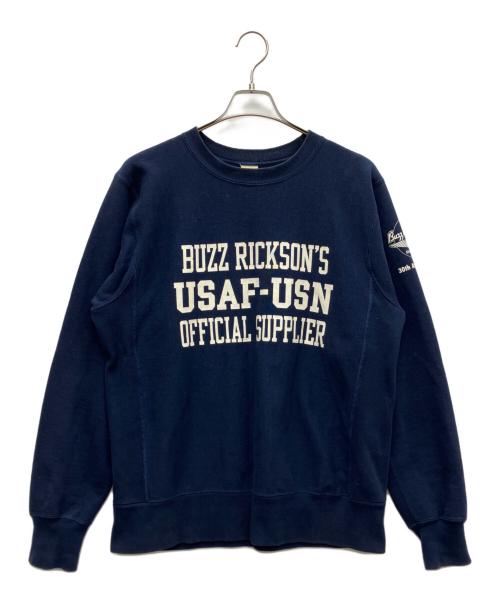 BUZZ RICKSON'S（バズリクソンズ）BUZZ RICKSON'S スウェットBUZZ RICKSON'S 30th ANNIVERSARY MODEL HORIZONTAL KNITTING HEAVY WEIGHT SWEAT SHIRTS ネイビー サイズ:Mの古着・服飾アイテム