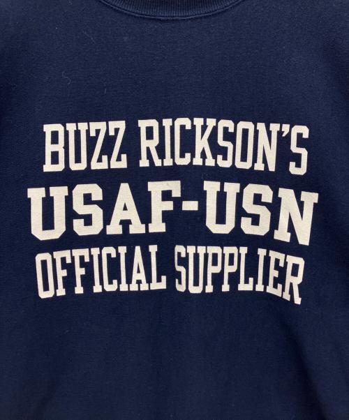 BUZZ RICKSON'S（バズリクソンズ）BUZZ RICKSON'S スウェットBUZZ RICKSON'S 30th ANNIVERSARY MODEL HORIZONTAL KNITTING HEAVY WEIGHT SWEAT SHIRTS ネイビー サイズ:Mの古着・服飾アイテム