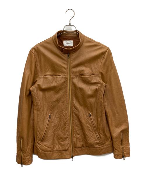 MORGAN HOMME（モルガンオム）MORGAN HOMME (モルガンオム) ラムレザージャケット キャメル サイズ:Lの古着・服飾アイテム