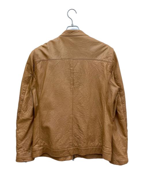 MORGAN HOMME（モルガンオム）MORGAN HOMME (モルガンオム) ラムレザージャケット キャメル サイズ:Lの古着・服飾アイテム