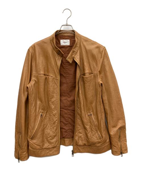 MORGAN HOMME（モルガンオム）MORGAN HOMME (モルガンオム) ラムレザージャケット キャメル サイズ:Lの古着・服飾アイテム
