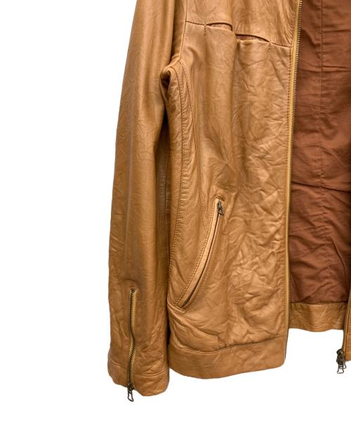 MORGAN HOMME（モルガンオム）MORGAN HOMME (モルガンオム) ラムレザージャケット キャメル サイズ:Lの古着・服飾アイテム