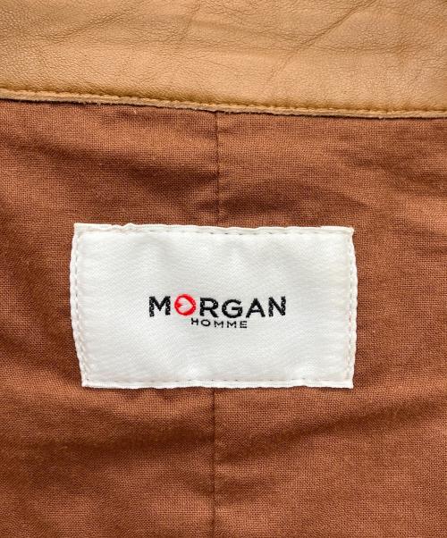 MORGAN HOMME（モルガンオム）MORGAN HOMME (モルガンオム) ラムレザージャケット キャメル サイズ:Lの古着・服飾アイテム