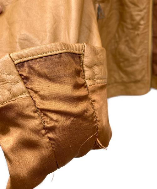 MORGAN HOMME（モルガンオム）MORGAN HOMME (モルガンオム) ラムレザージャケット キャメル サイズ:Lの古着・服飾アイテム