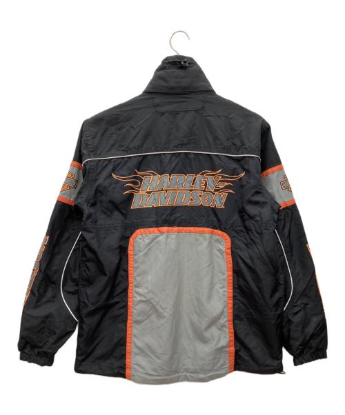 HARLEY-DAVIDSON（ハーレーダビッドソン）HARLEY-DAVIDSON (ハーレーダビッドソン) ナイロンジャケット ブラック×グレー サイズ:Sの古着・服飾アイテム