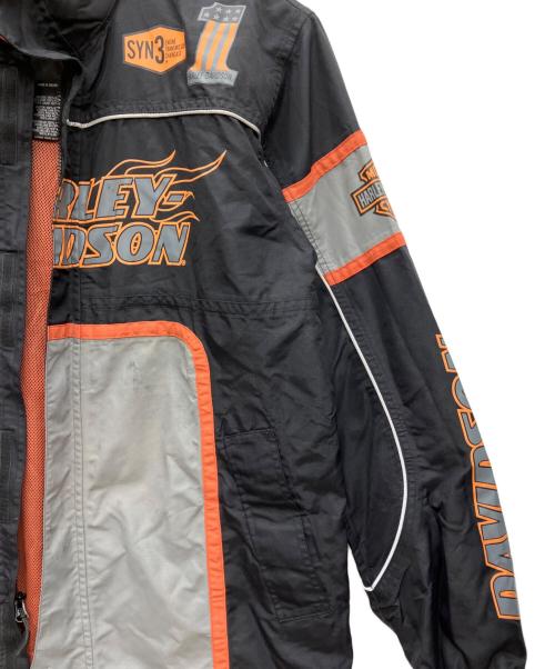 HARLEY-DAVIDSON（ハーレーダビッドソン）HARLEY-DAVIDSON (ハーレーダビッドソン) ナイロンジャケット ブラック×グレー サイズ:Sの古着・服飾アイテム