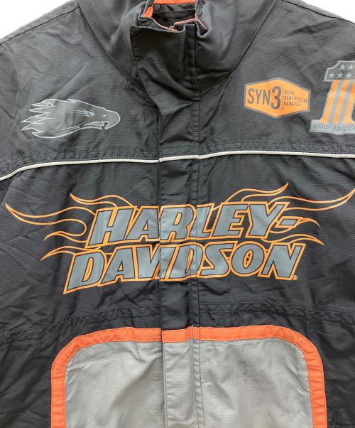HARLEY-DAVIDSON（ハーレーダビッドソン）HARLEY-DAVIDSON (ハーレーダビッドソン) ナイロンジャケット ブラック×グレー サイズ:Sの古着・服飾アイテム