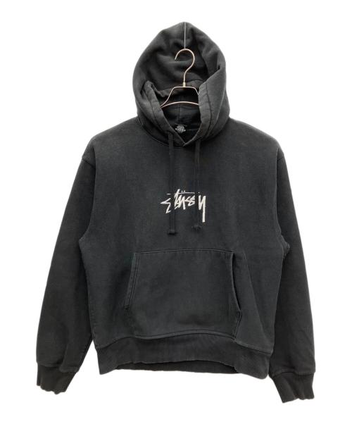 stussy（ステューシー）stussy (ステューシー) STOCK LOGO APPLIQUE HOODIE ブラック サイズ:Lの古着・服飾アイテム